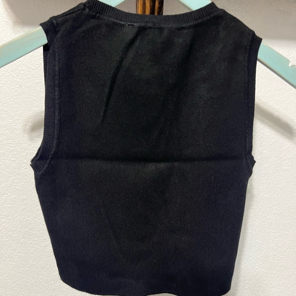 Zara Black Crop Top - Picture 4 of 7